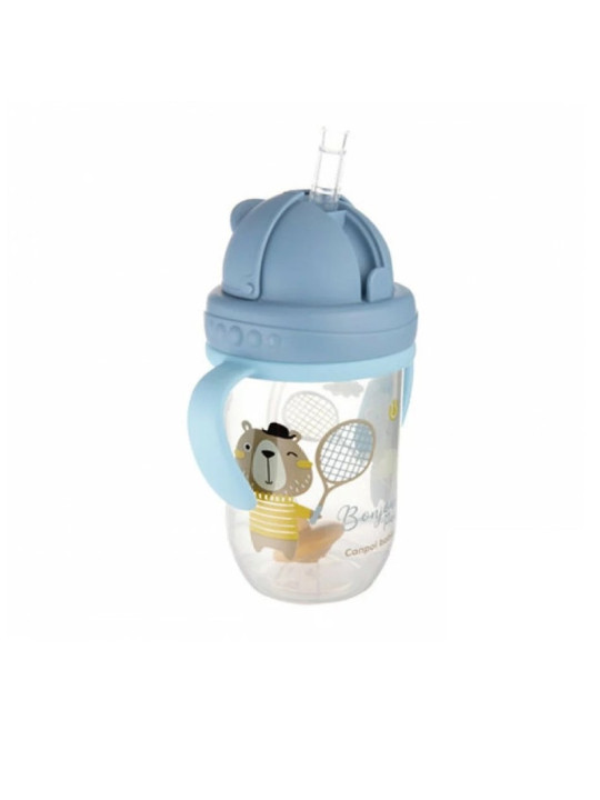 CANPOL BABIES  tasse avec paille bonjour paris bleu 270 ml /ref56/607