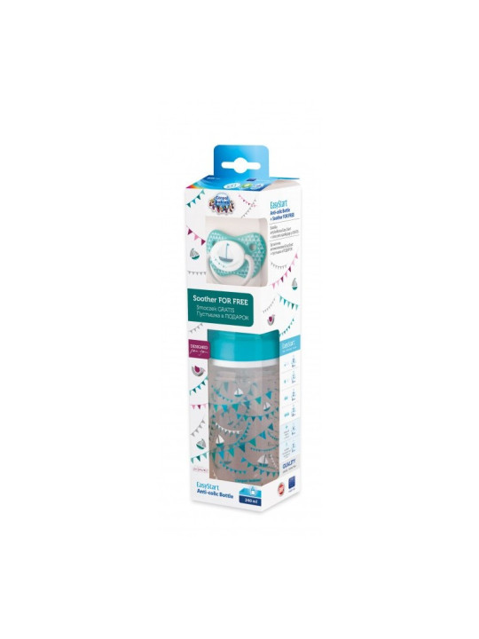 canpol babies set easy start vert biberon 240ml+sucette orthodontique 164
