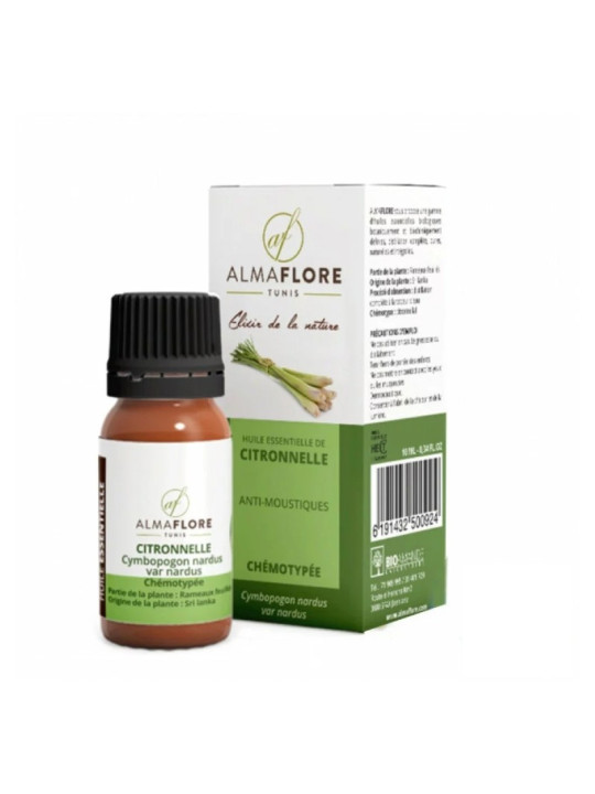 ALMAFLORE HUILE ESSENTIELLE DE CITRONNELLE 10 ML