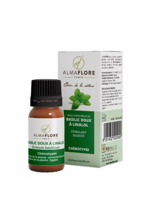 ALMAFLORE HUILE ESSENTIELLE DE BASILIC DOUX 10 ML