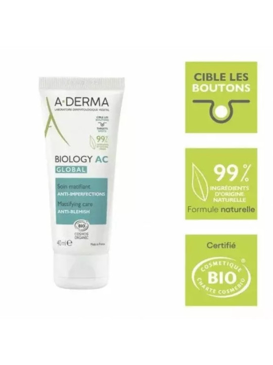 ADERMA BIOLOGY AC GLOBAL Soin matifiant AntiImperfections 40ML