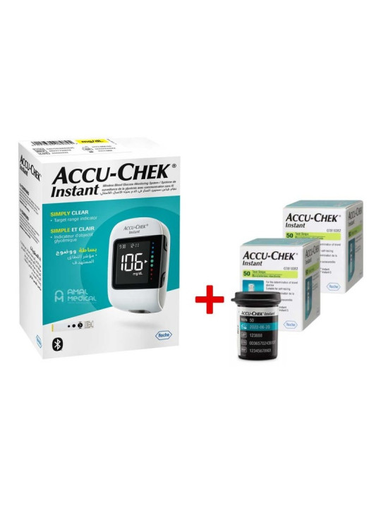 ACCUCHEK INSTANT COFFRET 110 BAND+LECTEUR GRATUIT