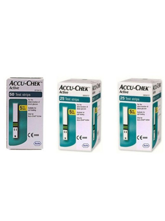 ACCUCHEK ACTIVE PACK 75 BAND+25 GRATUITS