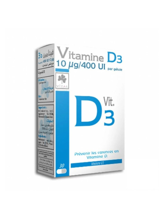 VITAL VITAMINE D3 30 Gelules
