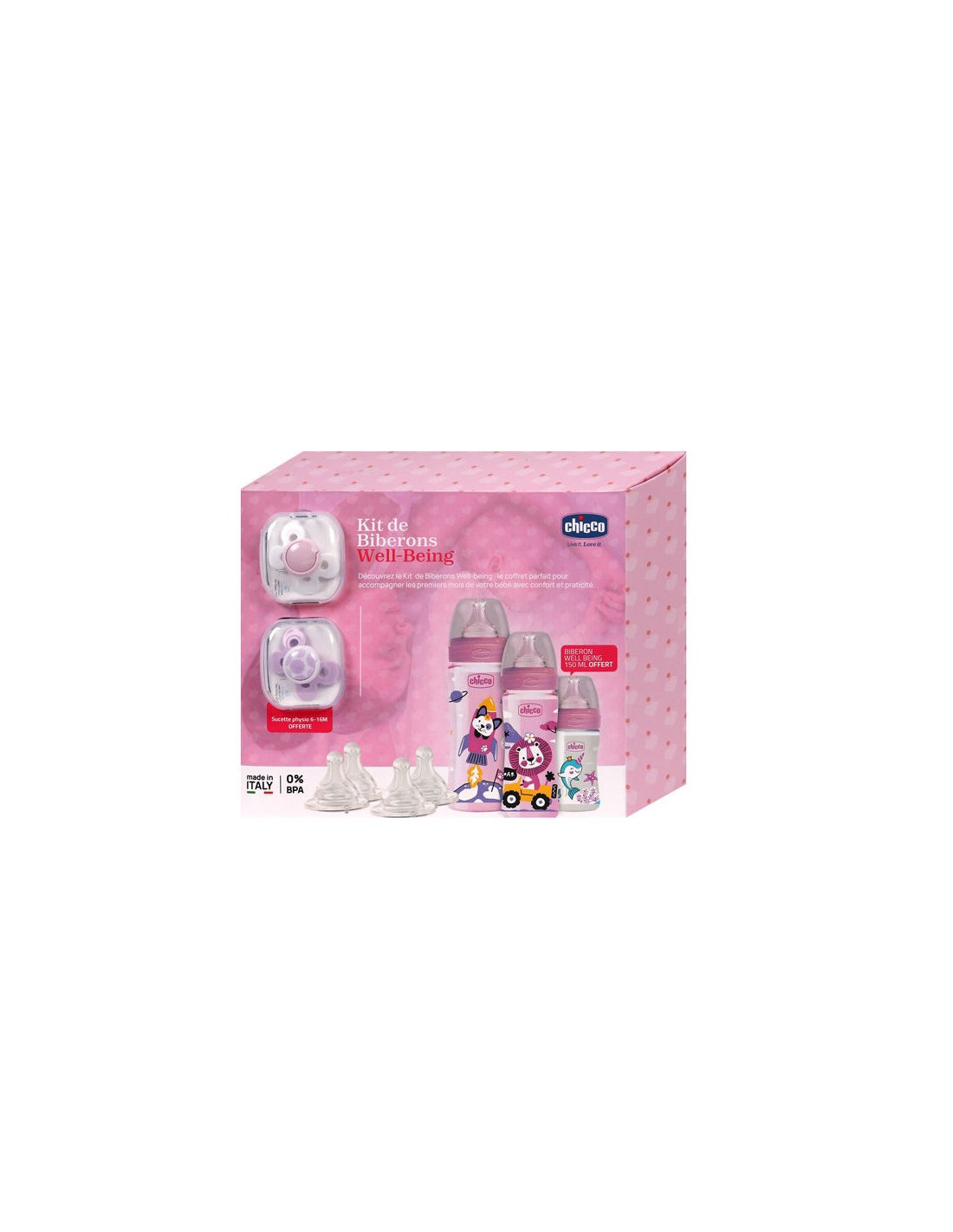CHICCO COFFRET BIBERONS WELL BEING 7 ARTICLES