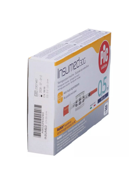PIC AIGUILLE INSUMED 30G*8MM B/30 0.5ml