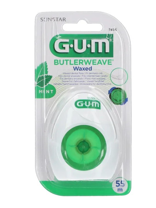 GUM fil dentaire cire menthol 55m 1855