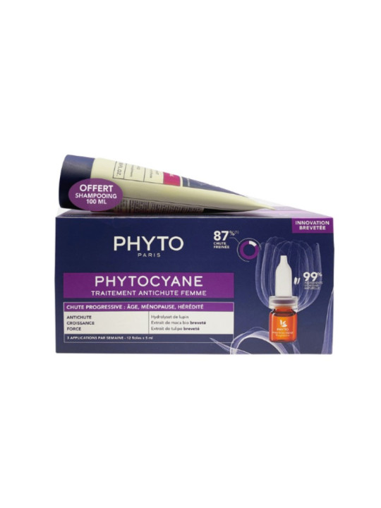 Phyto Phytocyane Progressive Anti-hair loss treatment + Phytocyane Shampoo 100ml