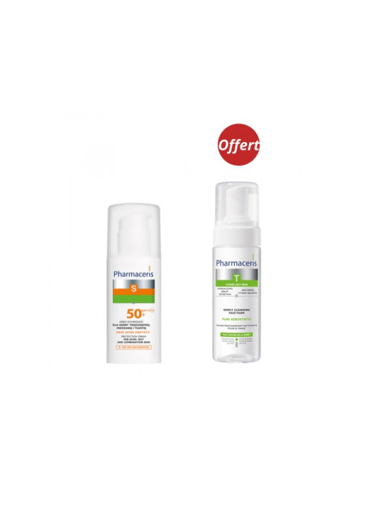 Pharmaceris S Ecran Peau Grasse + Mousse Nettoyante 150ml