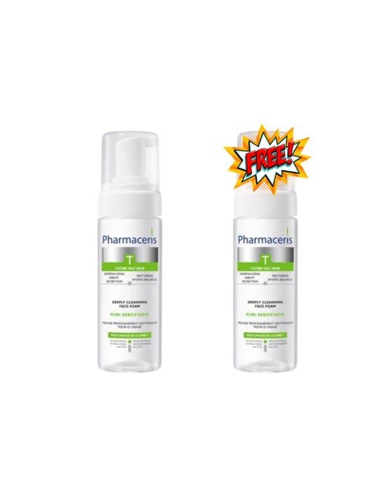 PHARMACERIS t puri-sebostatic mousse nettoyante 150ml 1+1 GRATUIT