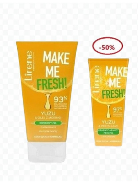 PACK LIRENE gel nettoyant make my fresh 150ml + PEELING MAKE ME -50%
