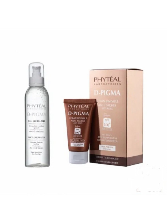 PHYTEAL dpigma ecran invisible spf100+ 50ml + dpigma eau micellaire a l'aloe vera 150ml