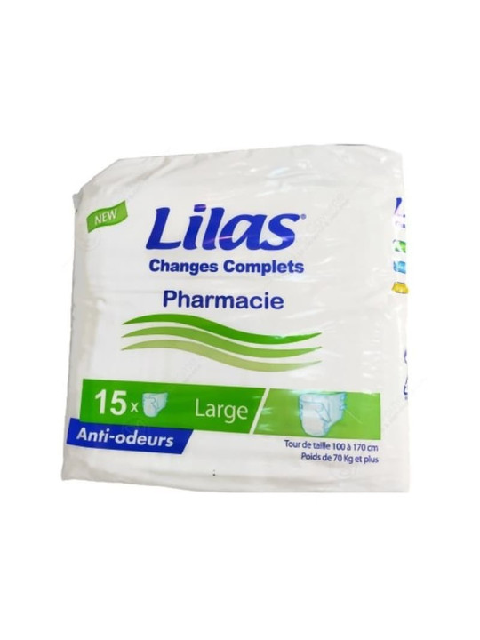 LILAS COUCHE ADULTE LARGE BOITE DE 15