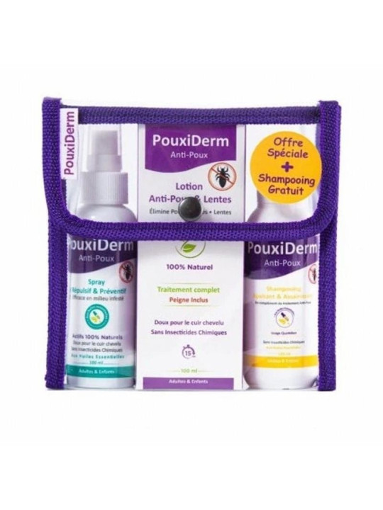 POUXIDERM PACK LOTION+REPULSIF+SHAMPOOING