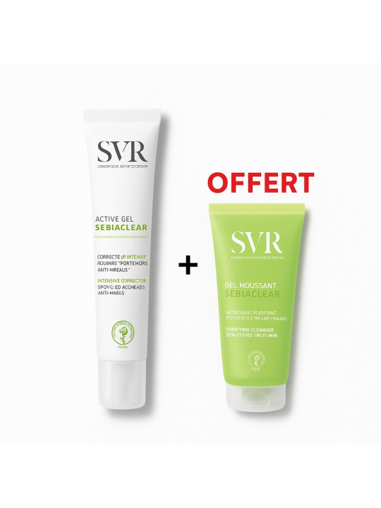 SVR sebiaclear active gel 40ml + GEL MOUSSANT SEBIACLEAR OFFERT