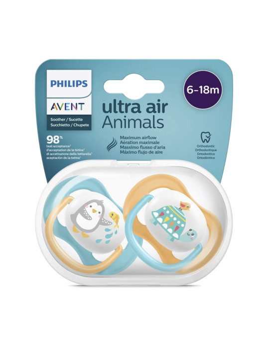 AVENT 2 SUCETTE ULTRA-AIR 6-18M SCF.080/07