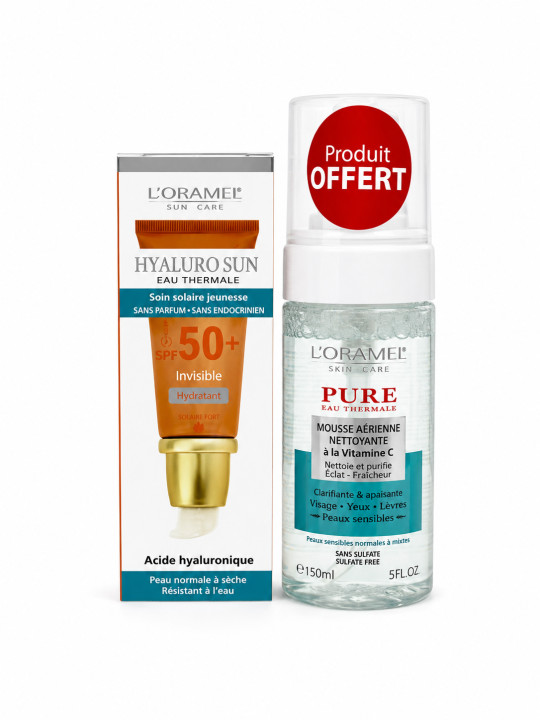 L’oramel Hyaluron Sun Care Invisible Hydratant SPF50+ 40ml + MOUSSSE GRATUITE
