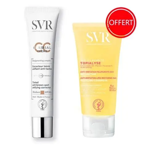 SVR CLAIRIAL CC CREME MEDIUM SPF50+ 40ML+TOPIALYSE HUILE LAVANTE 55ML (OFFERT)