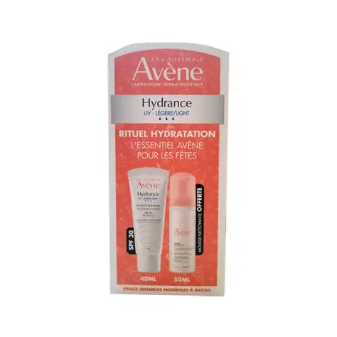 AVENE RITUEL HYDRATATION HYDRANCE UV LÉGÈRE + MOUSSE NETTOYANTE 50ML OFFERTE