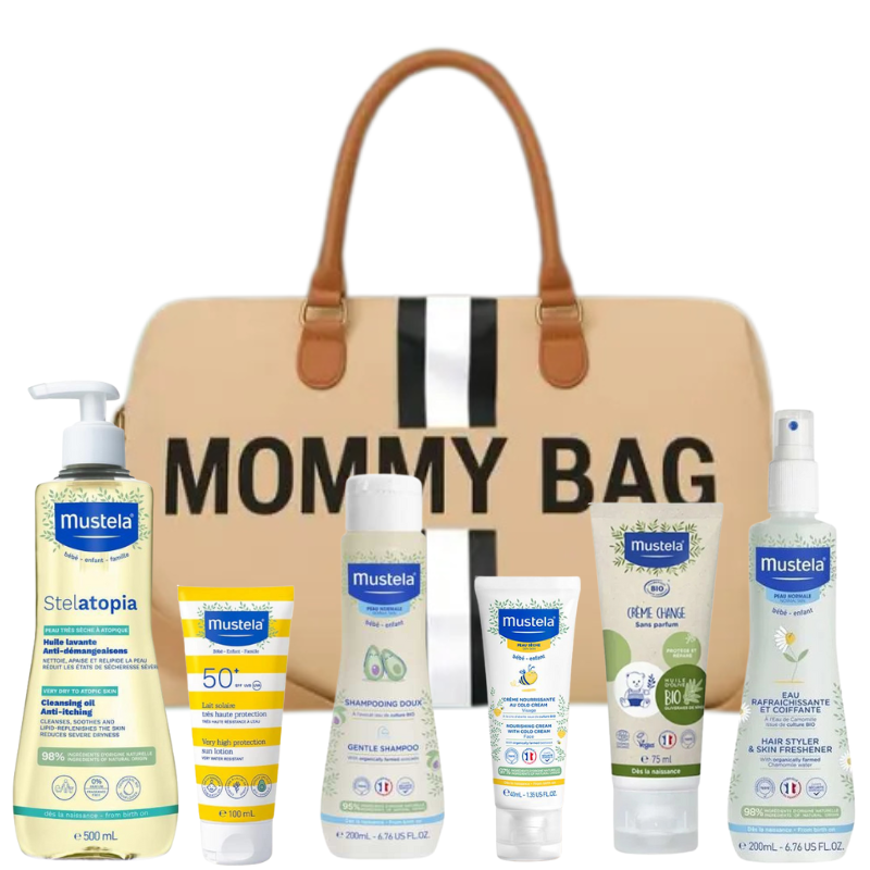 MUSTELA SAC BEBE MOMMY BAG SUMMER EDITION 6 PRODUITS