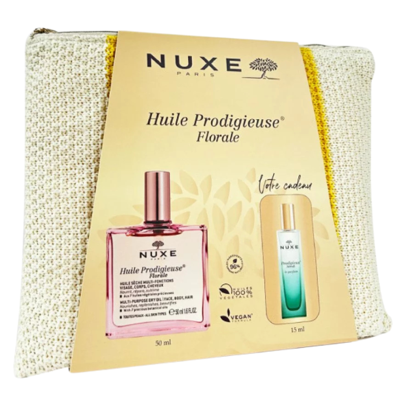 NUXE TROUSSE HUILE PRODIGIEUSE FLORALE 50ML+PRODIGIEUX NEROLI 15ML (OFFERT) REF 0050