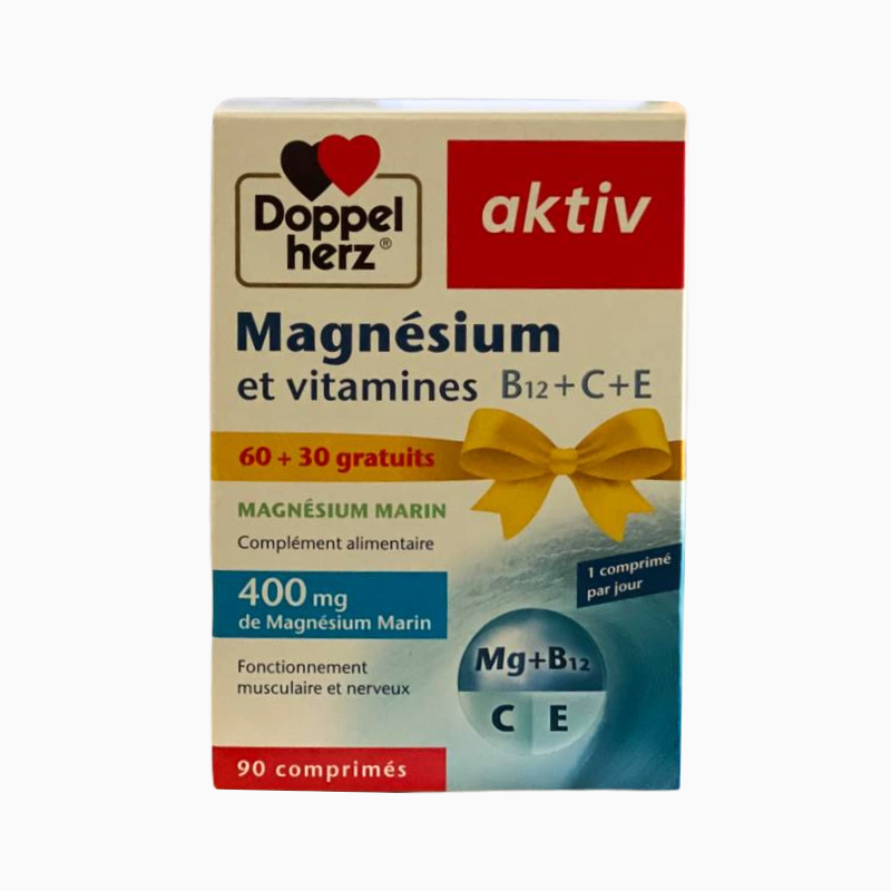 AKTIV MAGNESIUM VITAMINES C+E 60 COMPRIMES+30 COMPRIMES (OFFERT)