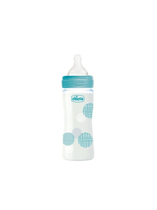 CHICCO BIB EN VERRE 240ML Bleu