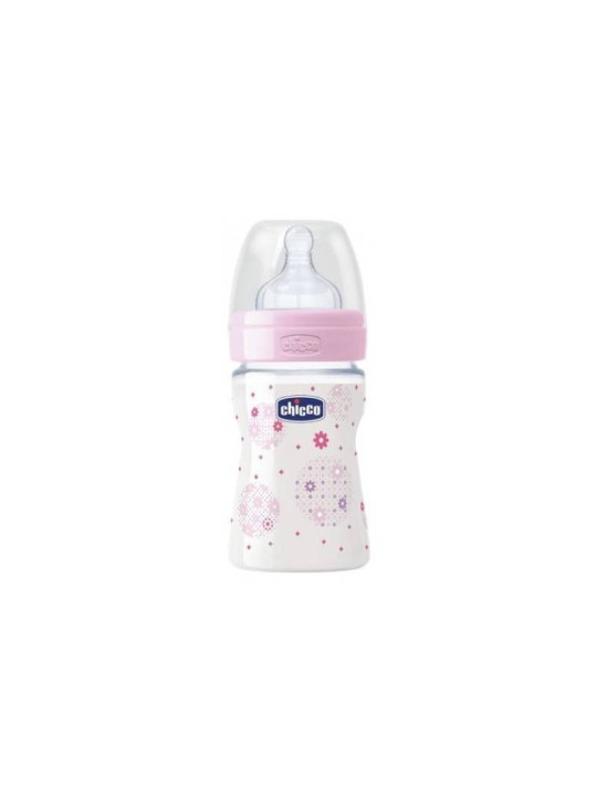 CHICCO BIB PLASTIC 150ML ROSE 286111