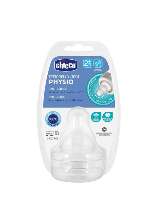 CHICCO TETINE 2M+ 2TR 2PCS PHYSIO /2032300