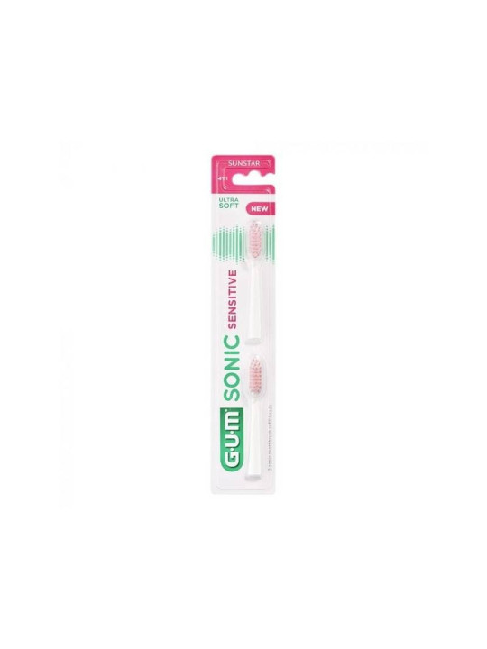 GUM brossettes pour brosse à dents 4111 recharge sonic sensitive