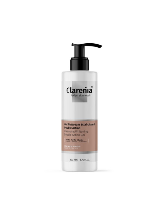 CLARENIA GEL NETTOYANT ECLAIRCISSANT PEAU MIXTE A GRASSE 200 ML