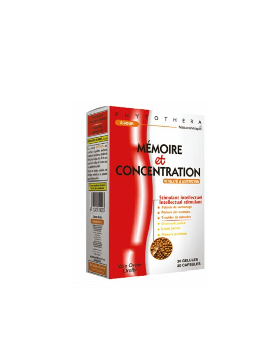 PHYTOTHERA MEMOIRE & CONCENTRATION 30 GELLULES