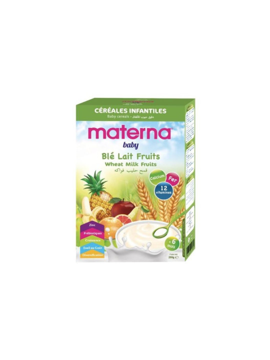 MATERNA FARINE BLE LAIT 5 FRUITS 200GR