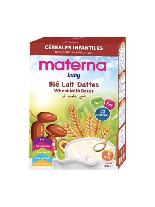 MATERNA FARINE BLE LAIT DATTE 200GR