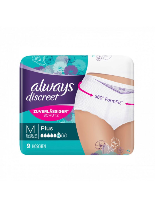 ALWAYS DISCREET PLUS "M" / 9 CULOTTES