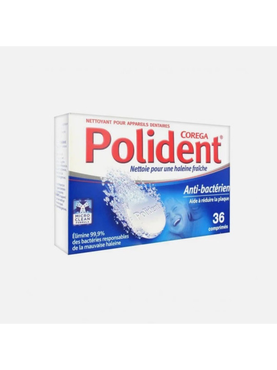 POLIDENT ANTI BACTERIEN 36 COMPRIMES