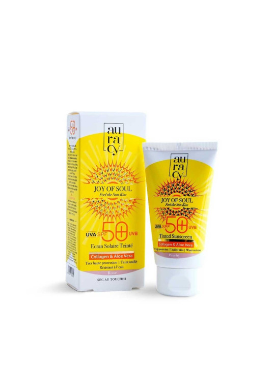 AURACY joy of soul  ecran solaire spf50+ rose 50gr
