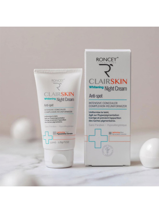 RONCEY CLAIRSKIN CREME DE NUIT ECLAIRCISSANTE ANTI-TACHES  50ML