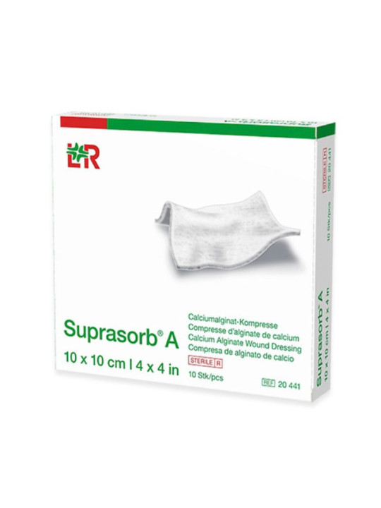 SUPRASORB A COMPRESSE 10CMx10CM BT 10/ REF:20441