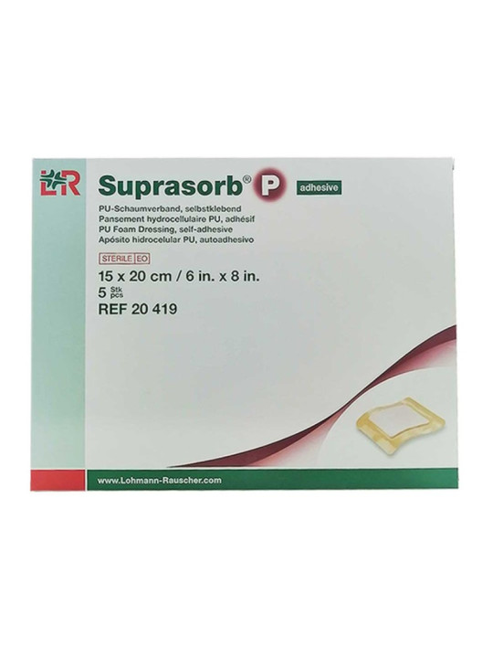 SUPRASORB P ADHESIF 15CMx20CM BT 5 / REF:20419