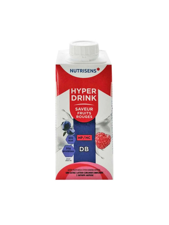 NUTRISENS HYPERDRINK DIAB FRUITS DE BOIS 200 ML saveur fruits rouges