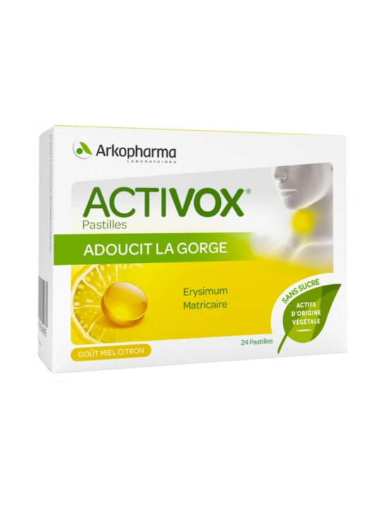 ARKOPHARMA ACTIVOX MIEL CITRON 24 PASTILLES